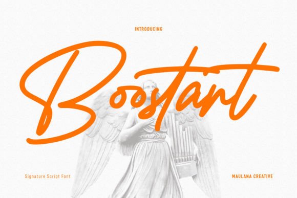 Boostart: The Modern Script Typeface for Editorial Design