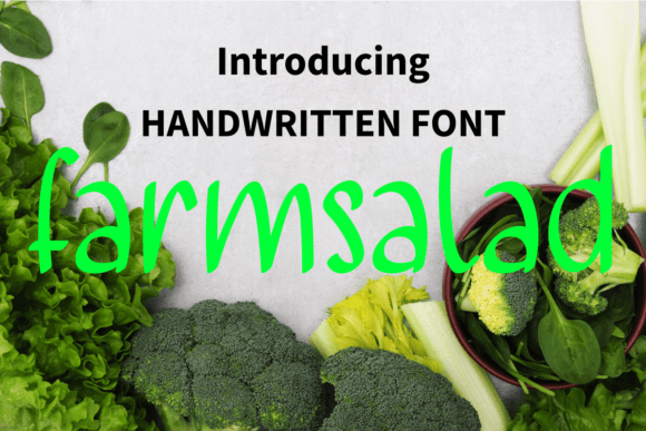 Farmsalad: A Whimsical Handwritten Font for Branding